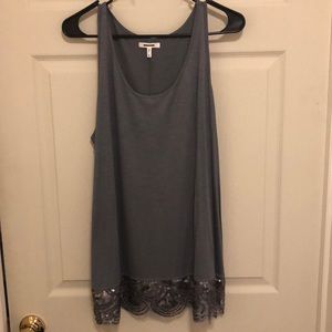 Gray Sequin Maurices Tank Top